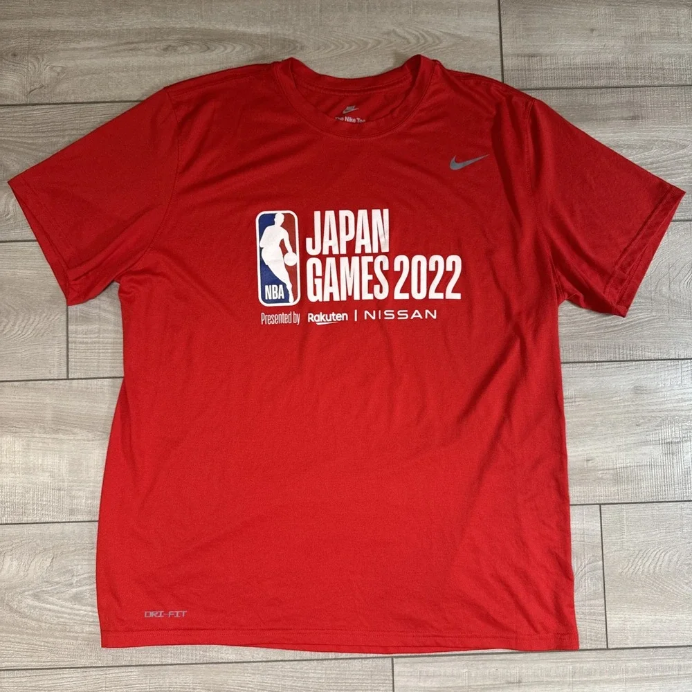 NIKE NBA Global Japan GAMES 2022 LOGO T-SHIRT Tee Men's XXL Red DriFit‎
